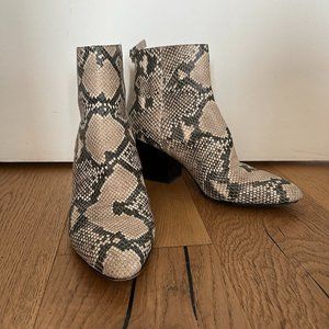 Dolce Vita snakeskin print booties, size 8